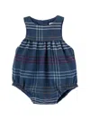 Knot Holly Checked Romper In Blue