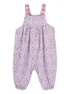Knot Jace Floral-print Overalls In Purple