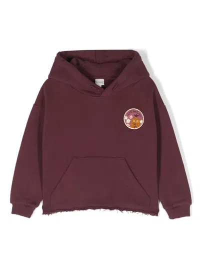 Knot Kids' Jacinta Logo-appliqué Hoodie In Purple