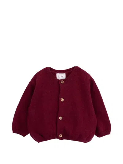 Knot Babies' Jolly Cardigan In Red