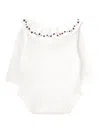 Knot Jolly Starde Embroidered Bodysuit In White