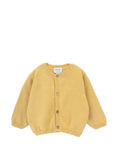 Knot Babies' Knit Button Cardigan In Yellow