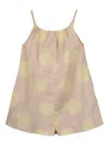 Knot Lemon Dots Jumpsuit In Neutrals