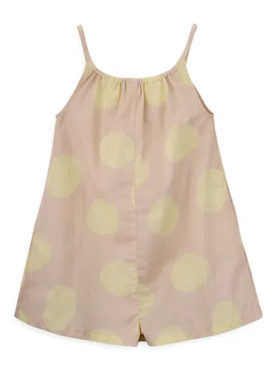Knot Babies' Lemon Dots Jumpsuit In Neutrals