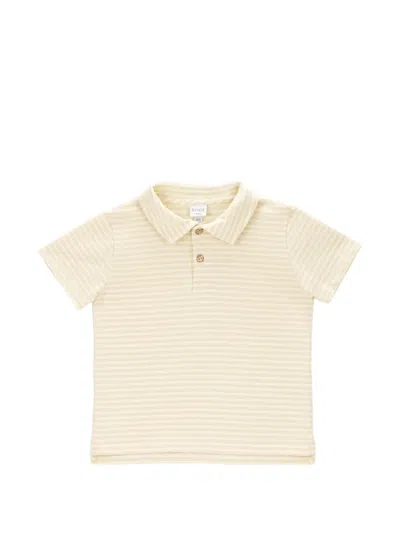 Knot Kids' Lenon Striped-pattern Button Polo Shirt In Neutral