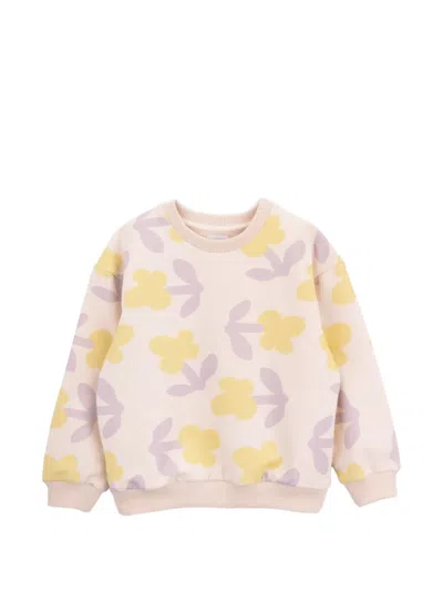 Knot Kids' Lillies Floral-print Sweatshirt In Purple