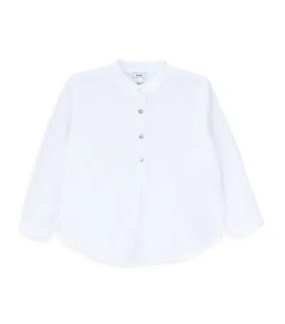 Knot Kids' Linen Marlon Shirt (4-10 Years) In Branco