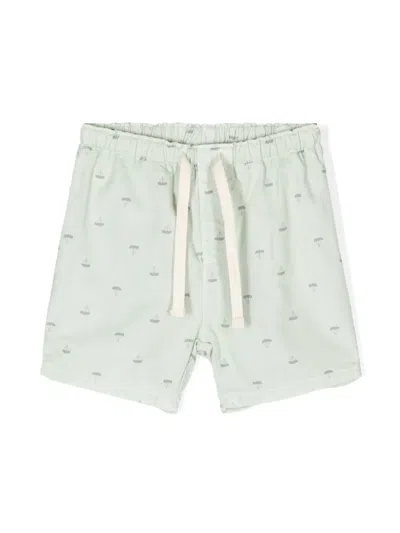 Knot Babies' Liz Boat-print Shorts In Green