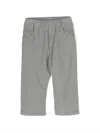 Knot Logo-patch Corduroy Trousers In Grey