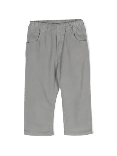 Knot Babies' Logo-patch Corduroy Trousers In Grey