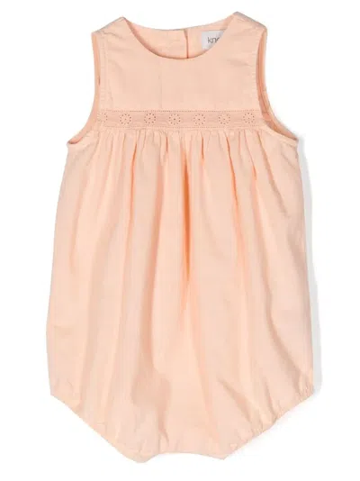 Knot Babies' Lorelai Sleeveless Romper In Orange