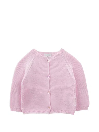 Knot Babies' Lou Buttoned Cardigan In Pink