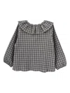 Knot Lucia Checked Ruffled Blouse In Multi