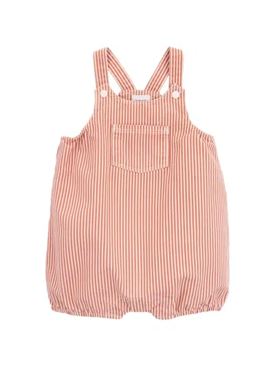 Knot Kids' Mack Striped Dungarees In Brown