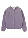 Knot Mae Button-front Cardigan In Purple
