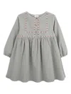 Knot Maisie Embroidered Dress In Green