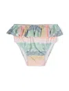 Knot Malia Ruffled Bikini Bottoms In 绿色