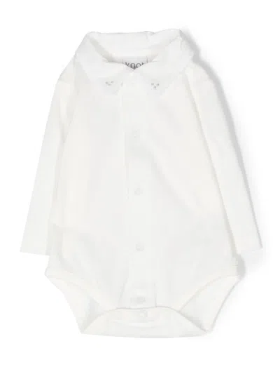 Knot Babies' Marbles Long Sleeve Bodysuit In White