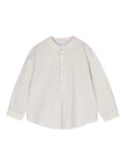 Knot Kids' Marlon Striped Cotton Shirt In Neutrals