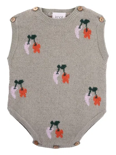 Knot Babies' Mary Cherry Knitted Body In Gray