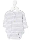 Knot Mattie Stripe-print Bodysuit In 中性色