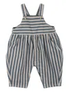 Knot Nico Striped Overalls In Gray