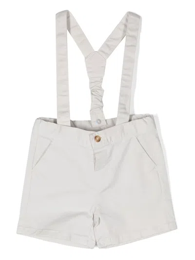 Knot Babies' Niles Suspender Shorts In Neutrals