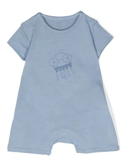 Knot Babies' Octopus-print Cotton Romper In Blue