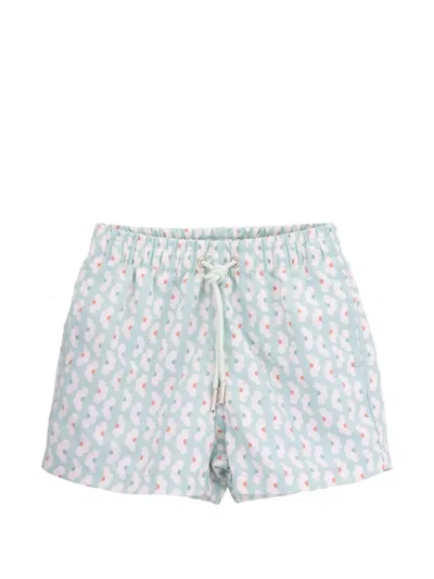 Knot Kids' Parker Floral-print Swim Shorts In Blue