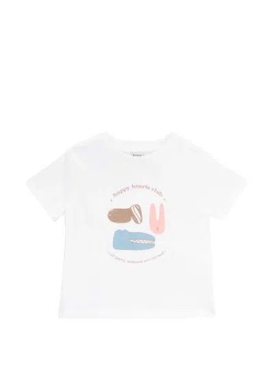 Knot Kids' Party Animals Graphic-print T-shirt In White