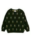 Knot Patterned Intarsia-knit Jumper In Green