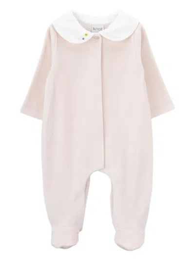 Knot Pink Space Embroidered Babygrow