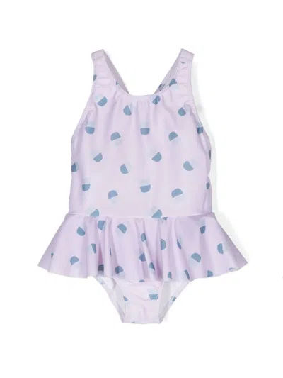 Knot Babies' Pippa Illustration-print Swimsuit In 紫色