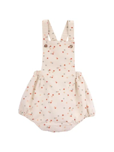 Knot Babies' Playful Dots Romper In Neutral