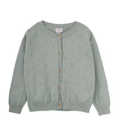 Knot Pointelle Sophie Cardigan (6-36 Months) In Slate Gray