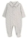 Knot Polka-dot Print Pajamas In White