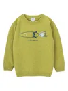 Knot Rocket Ship Embroidered Sweater In Green