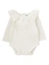 Knot Rose Bodysuit In White