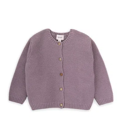 Knot Samantha Cardigan (1-36 Months) In Purple