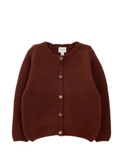 Knot Babies' Scarlett Chunky-knit Cardigan In Brown
