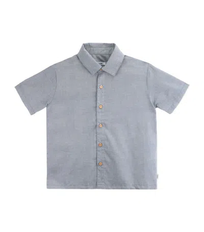 Knot Babies' Short-sleeve Theo Shirt (12-24 Months) In Blue