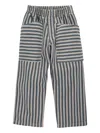 Knot Sloan Striped Trousers In Blue