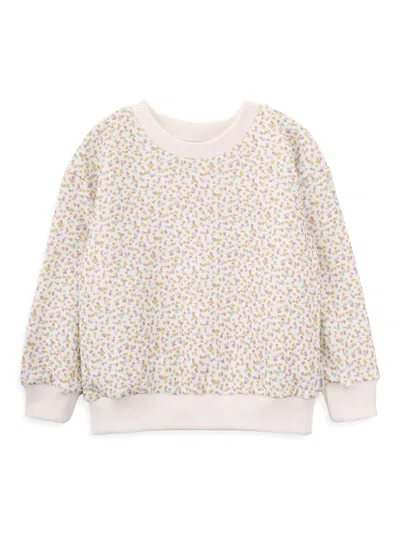 Knot Kids' Small Brushes-print Cotton Sweatshirt In White