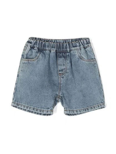 Knot Babies' Spike Denim Shorts In Blue