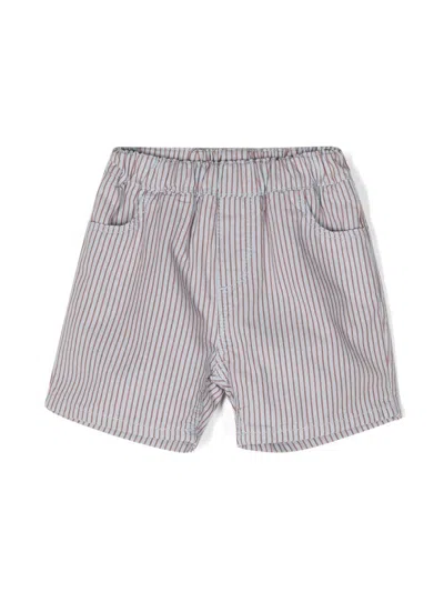 Knot Babies' Spike Striped Shorts In Blue