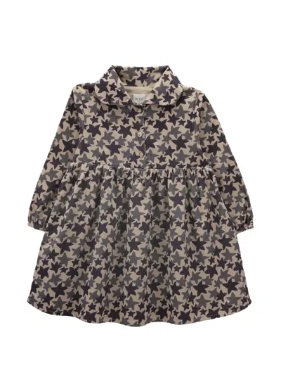 Knot Kids' Stars-pattern Dress In Brown