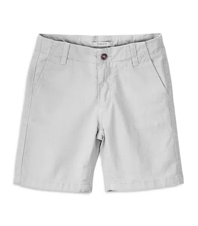 Knot Kids' Stretch-cotton Francis Shorts In Silver Birch