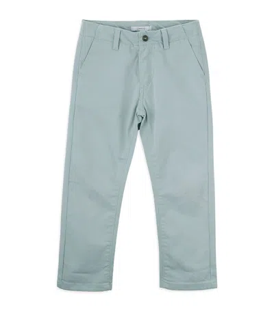 Knot Kids' Stretch-cotton James Trousers (3-10 Years) In Slate Gray