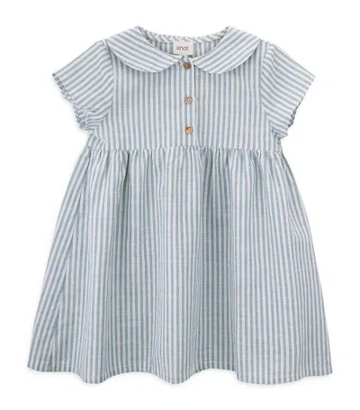 Knot Babies' Striped Calliope Dress (6-24 Months) In Swim Stripes