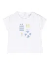 Knot Summer Kit-print Cotton T-shirt In White